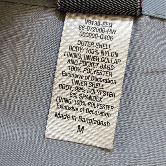 Champion Womens Medium Gray Hooded Nylon Jacket Wind Water Resistant Lined - Picture 9 of 12